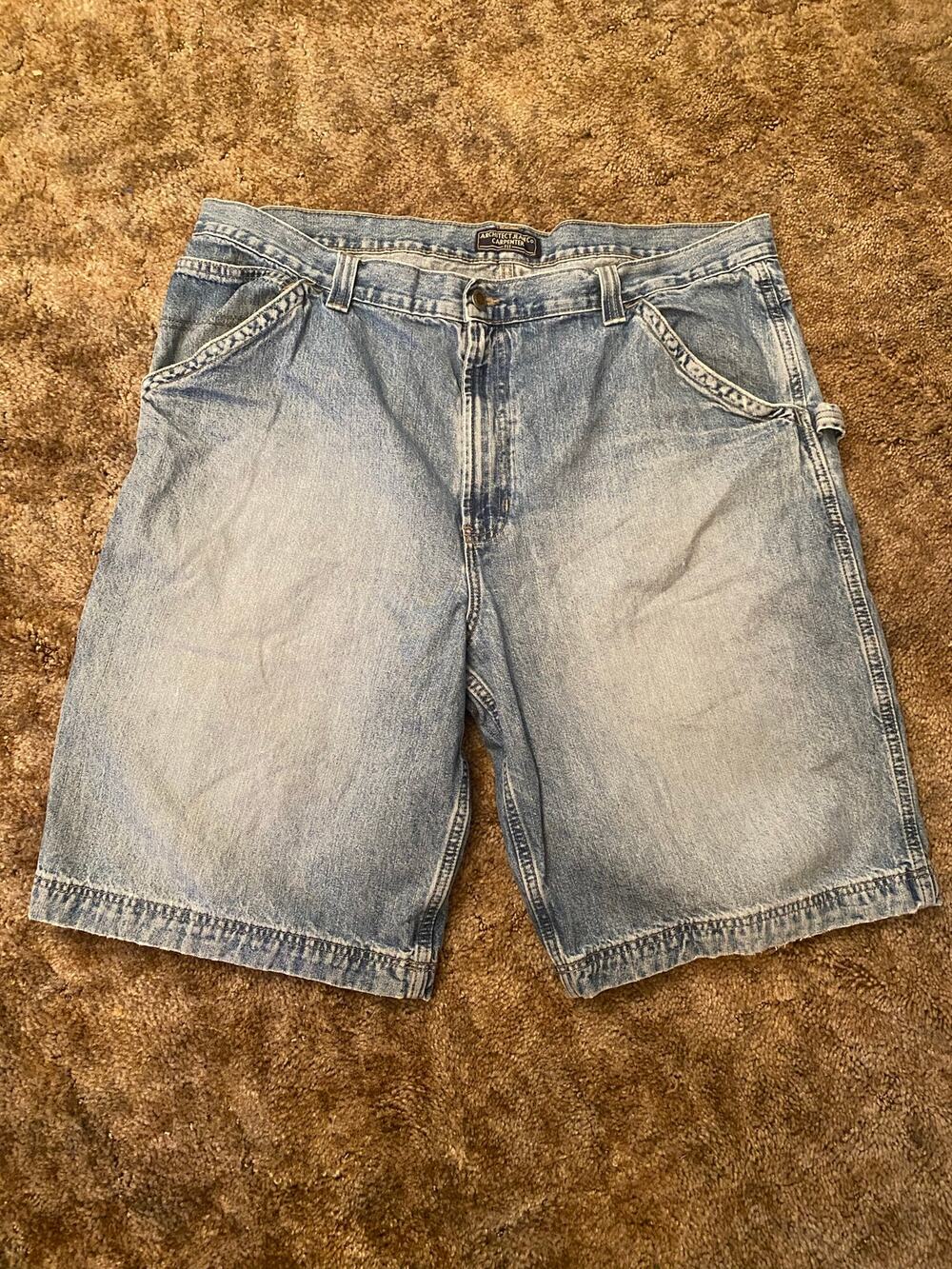 Vintage 90s Architect Jean Co Carpenter Denim Shorts Baggy Jorts Skater Grunge